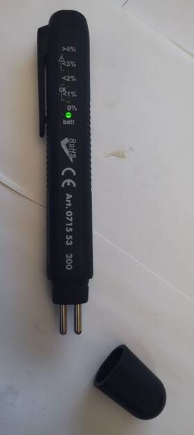 Wurth 071553 Brake Fluid Tester Pen With 5 Led Indicators. New. Battery Incl