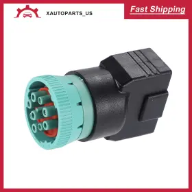 J1939 X Autohaux 683867031112 9pin To Obd2 16pin Female Adapter Diagnostic Connector Replacement