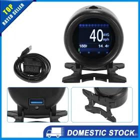 Obd2 X Autohaux 724708878265 Auto Hud Digital Speedometer Speed Alarm Computer Display Kmh/mph Pack Of 1