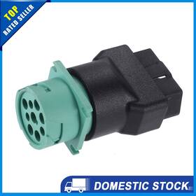X Autohaux 766549757552 Universal 16pin Obd Male Adapter To 9pin J1939 Connector Pack Of 1