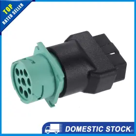 J1939 X Autohaux 766549757552 Universal 16pin Obd Male Adapter To 9pin Connector Pack Of 1
