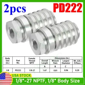 Xp2104 X-parts 2x Pd222 Test Port And Diagnostic Equipment Quick Coupler With Female Pipe Thread