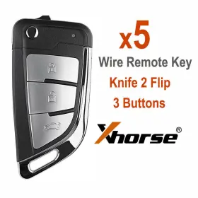 Xkkf21en Xhorse Sa1999-1 5pcs Wire Remote Key Knife 2 Style Flip 3 Buttons For Tool
