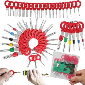 Xlwjbes 47p-red Upgrade Depinning Tool Kit 47 Pcs Terminal Pin Removal Red