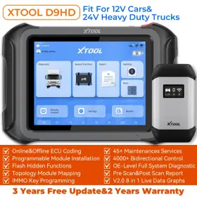 Xtool Car&24v D9 Hd Full System Heavy Duty Truck Dagnostics Scanner Key Programming Tool