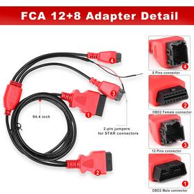 Xtool Sf366ea Fca 12 8 Cable Adapter Fit For Chrysler/fiat/jeep Pad3/x100 Max/ip616