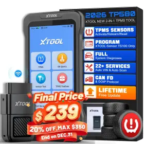 Tp580 Xtool 2026 Ts100 Tpms Programming Reset Tool All System Diagnostic Scanner