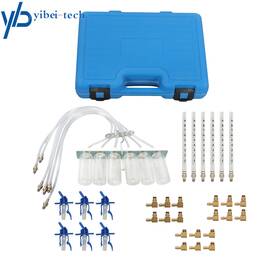 Yibei-tech Yi254898t 6 Cylinder Diesel Injector Flow Meter Tester Kit Common Rail Adaptor Test Tool