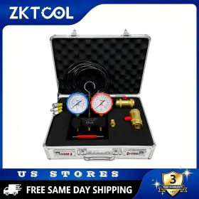 Zk1602b Zktool R744 High-pressure Co A/c Manifold Gauge Set Refrigeration Recharge Kit