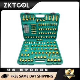 Zk1603a Zktool 114 Pcs Auto Ac Air Conditioning Leak Test Kit Detection Tool Adaptere Set