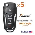 5 Xhorse Universal Super Remote Flip Key Ford Style 4 Buttons XEFO01EN New. Price: $77.75.