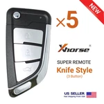5 Xhorse Universal Super Flip Remote Key Knife Style 3 Buttons XEKF21EN New. Price: $81.95.