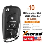 10X Xhorse Universal Super Remote Key Style Flip 3 Buttons XEDS01EN For VVDI2 New. Price: $112.00.