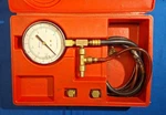 Snap-on MT337A Fuel Injection Pressure Gauge With Adapters And Hoses Used. Price: $59.50.