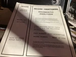 Sear/craftsman Diagnostic Analyzer Model 161.2167 Used. Price: $99.95.