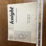 Vintage 1964 Knight Universal Auto Analyzer KG-375A Diagnostic Tool Manual Only Used. Price: $9.95.