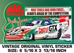 Mac Tools John Force - Vintage Original Vinyl Decal Sticker Drag Racing Used. Price: $9.50.