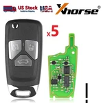 5PCS Xhorse XNAU01EN For Audi Style Wireless Vvdi Universal Flip Remote Key Us New. Price: $59.95.
