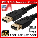 Usb 3.0 Extension Cable Type Cord Extender Adapter Connector Laptop Pc Mac New. Price: $10.39.