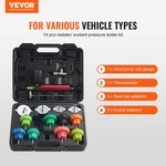Vevor 14 Pcs Universal Radiator Pressure Tester Kit, Coolant New. Price: $49.52.
