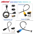 Obdstar Can Direct Kit With TOYOTA-24 & TOYOTA-27 T0YOTA -30 V2 Cables New. Price: $54.95.