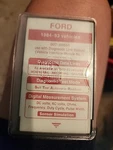 Ford Version Red Scanner Card 007-00501 1984-1993 Vehicles Tool Used. Price: $80.00.
