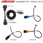 Obdstar Can Direct Kit With TOYOTA-24 & TOYOTA-27 T0YOTA -30 V2 Cables New. Price: $54.95.