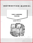 Owner's Instruction Manual For Sun Electric Co. Volt-ampere Tester VAT-26 VAT26 New. Price: $20.00.