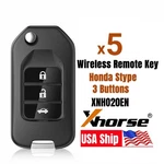 5 Xhorse Universal Wireless Remote Key For Honda Style Flip 3 Buttons XNHO20EN New. Price: $59.95.
