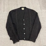 Vintage Cobb Hill Cardigan Mens Xl Brown 1960S Wool Cable Knit Pre-owned. Price: $91.96.