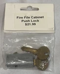 Hudson File Cabinet Push Lock Kit - Cylinder &2 Keys/fireking Code 535 New. Price: $19.99.