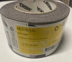 Mirka AE-570-120 Abranet 2-3/4-IN X 10YD Mesh Grip Roll 120G New. Price: $29.00.