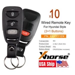 10X Xhorse For Hyundai Universal Wired Remote Key 3+1 Buttons XKHY21EN VVDI2 New. Price: $64.95.
