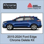 Chrome Delete Vinyl Overlay Fitting The 2015-2024 Ford Edge (glossy Black) New. Price: $89.99.
