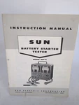 Sun Battery Starter Tester Model BST-11 Instruction Manual, Original Used. Price: $15.00.