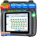 Xtool D8 All System Diagnostic OBD2 Scanner 38+ Service Topology Map Key Program New. Price: $449.00.